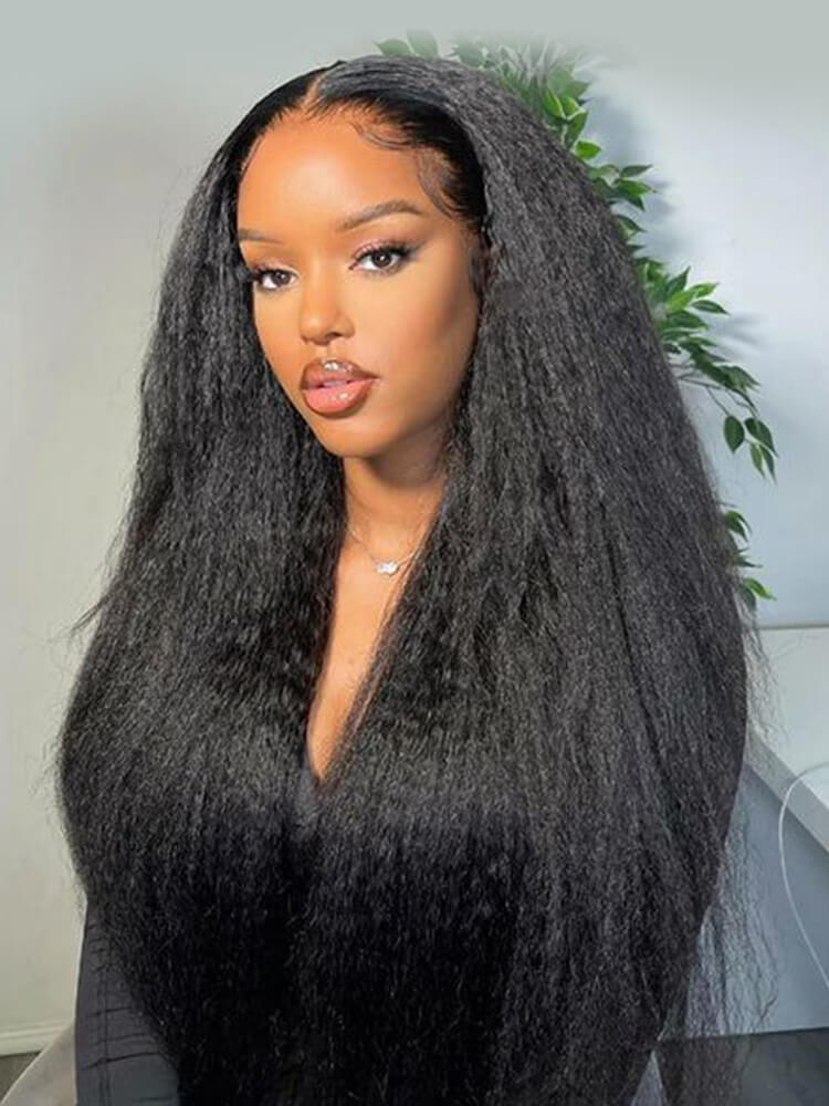 Kinky Straight human hair wig